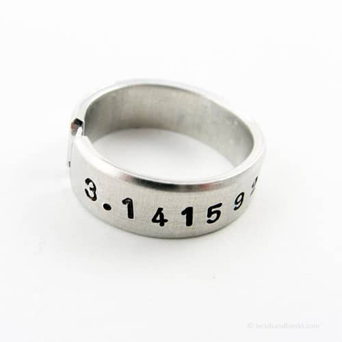 A ring with the digits of pi