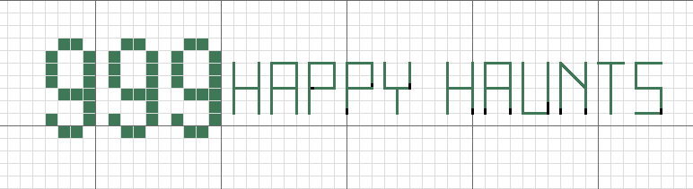 999 happy haunts cross stitch bookmark pattern
