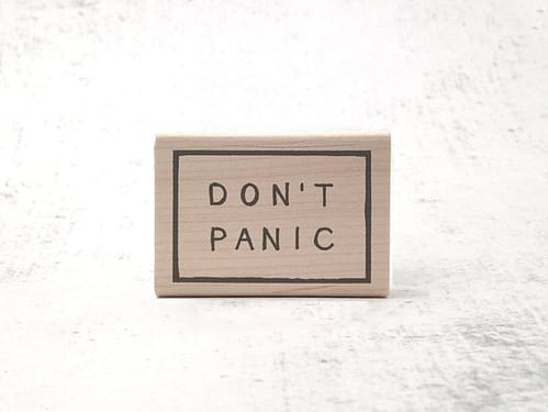 Don't Panic Stamp from Hitchikers Guide to the Galaxy